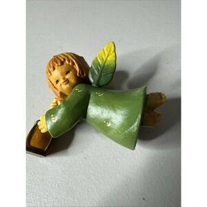 Vintage Anri Ferrandiz Flying Angel  Holding Lantern And Star Ornament Blonde